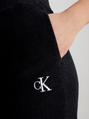 Calvin Klein Towelling Beach Pants - CK Monogram - S - Red - Women