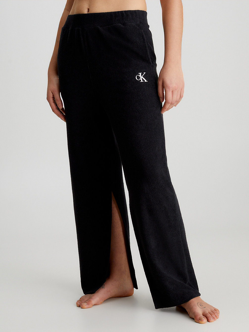 PVH BLACK Pantalon De Plage En Tissu Éponge - CK Monogram undefined femmes Calvin Klein