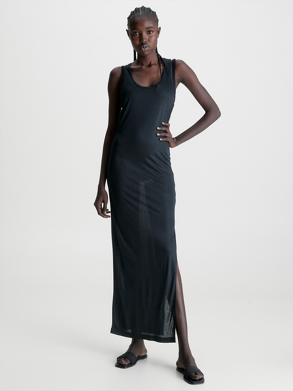 PVH BLACK Maxi Beach Tank Dress undefined women Calvin Klein
