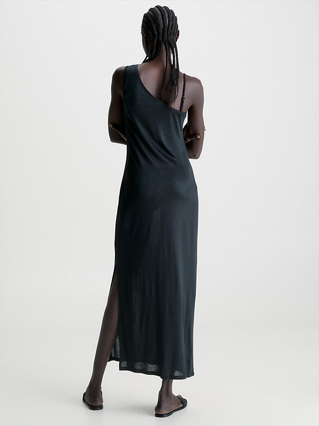 robe de plage asymétrique longue black pour femmes calvin klein