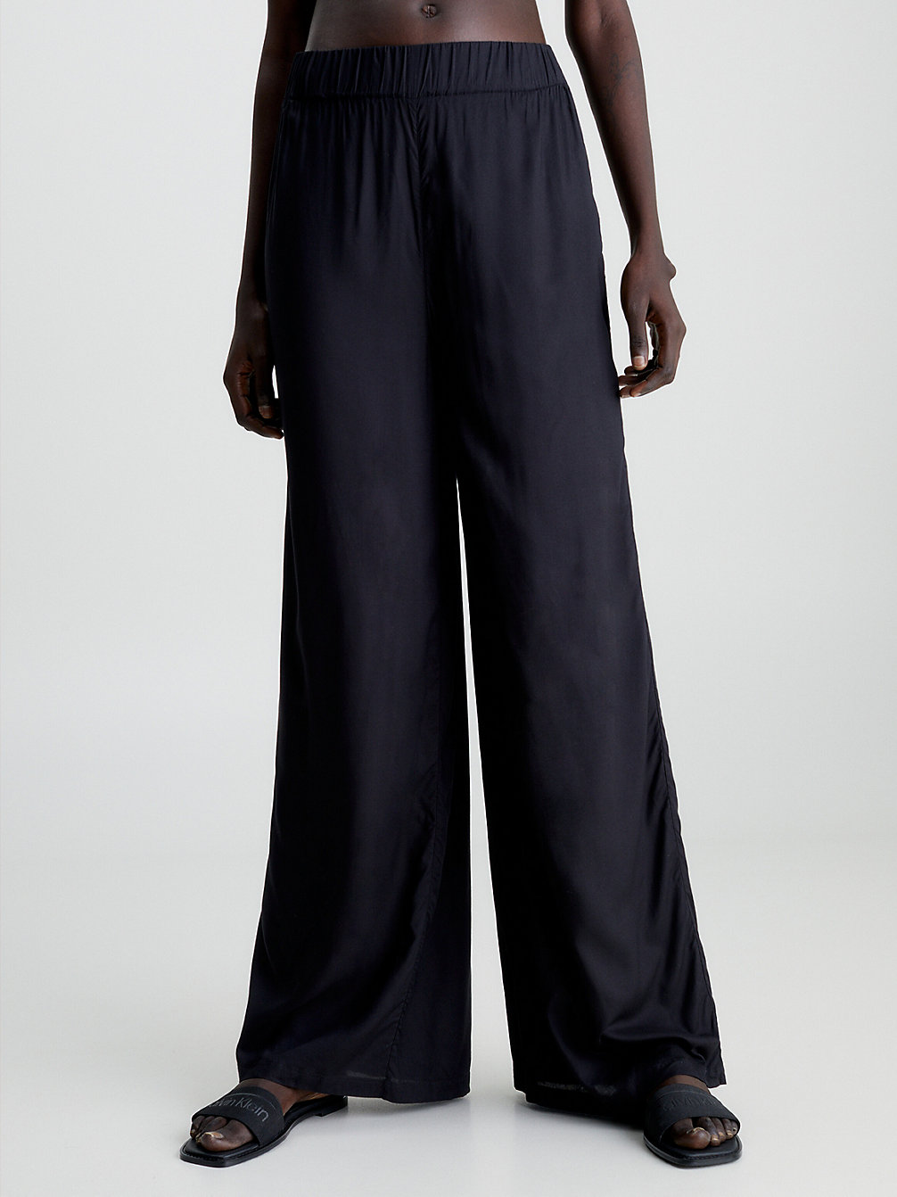 PVH BLACK Wide Leg Beach Pants undefined women Calvin Klein