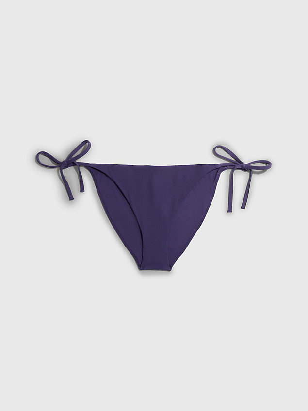 blue tie side bikini bottoms - core archive for women calvin klein