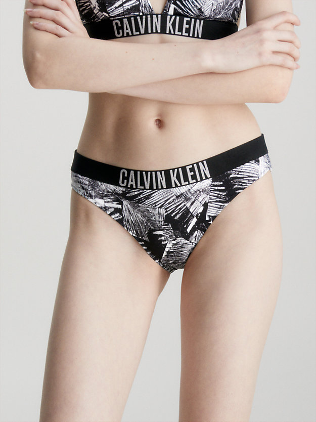 ip palm collage black aop bikinibroekje - intense power voor dames - calvin klein