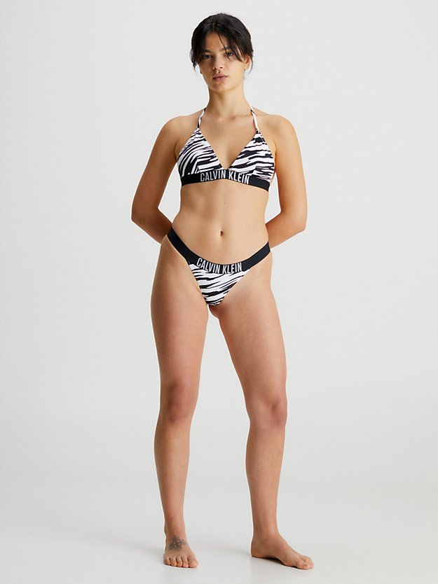slip bikini brasiliani - intense power ip zebra aop da donna calvin klein