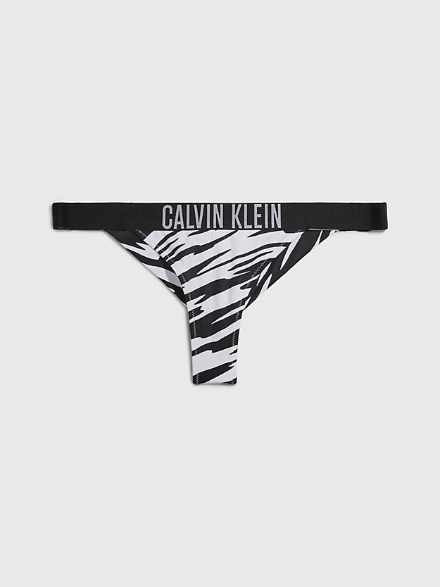 slip bikini brasiliani - intense power ip zebra aop da donna calvin klein