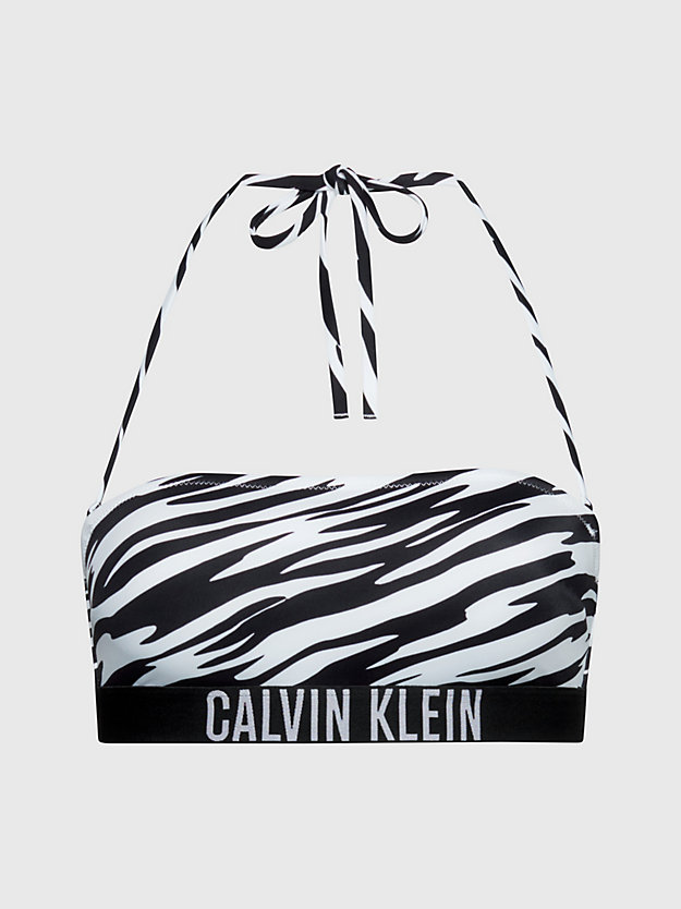 ip zebra aop bandeau bikini top - intense power for women calvin klein