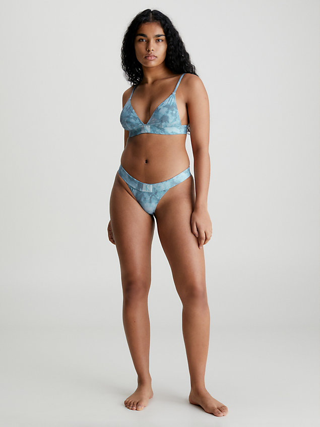 blue triangel bikini-top – ck authentic für damen - calvin klein