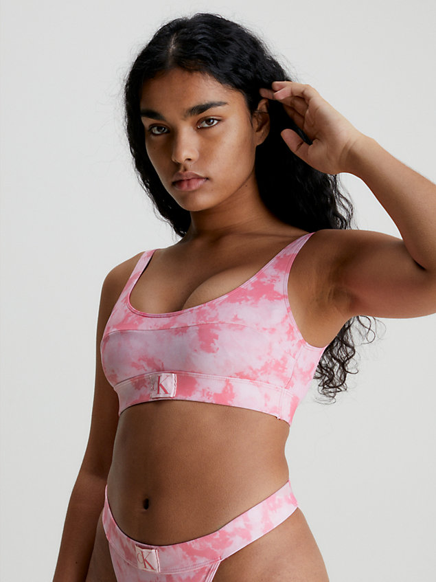 pink bralette bikini top - ck authentic for women calvin klein