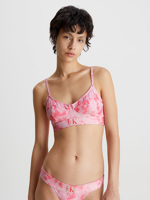 pink bralette bikinioberteil – ck authentic für damen - calvin klein