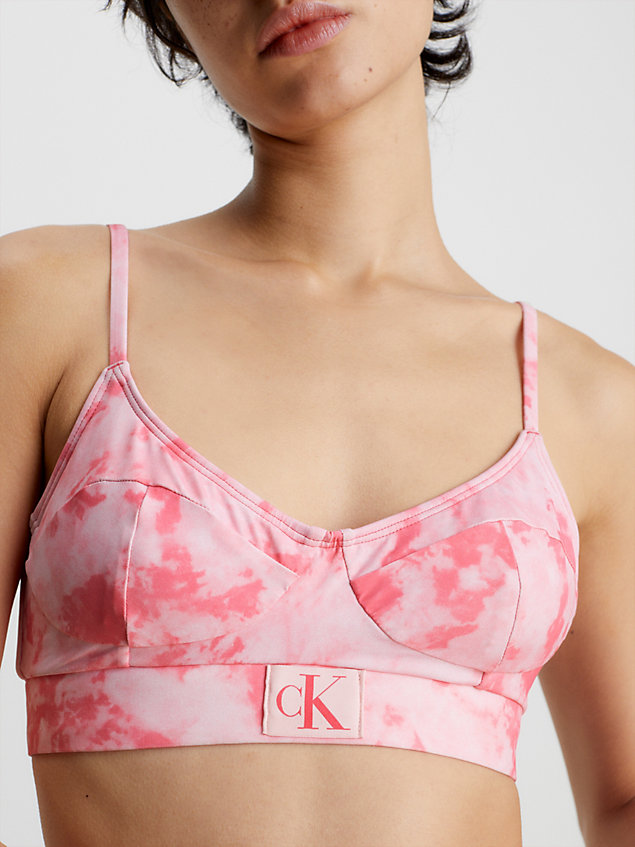 pink bralette bikinitop - ck authentic voor dames - calvin klein
