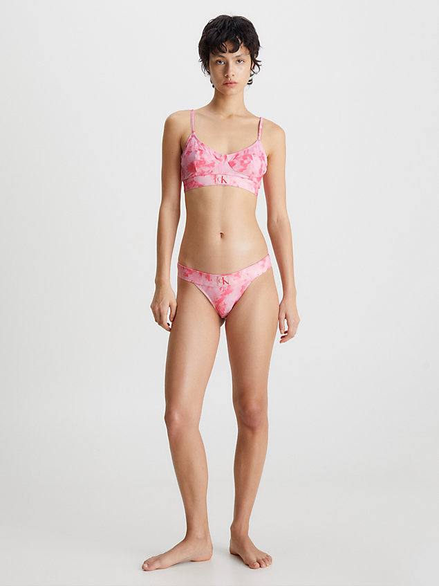 haut de bikini brassière - ck authentic pink pour femmes calvin klein