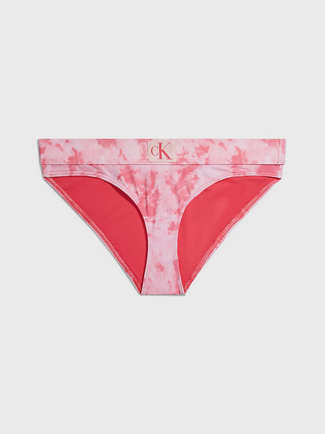 CK Tie Dye Pink Aop Bas De Bikini - CK Authentic undefined femmes Calvin Klein