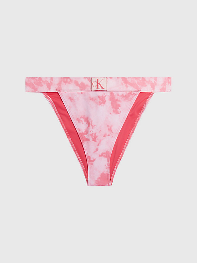 parte de abajo de bikini con pernera alta - ck authentic pink de mujer calvin klein