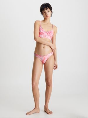 CK TIE DYE PINK AOP Bas de bikini brésilien - CK Authentic for femmes CALVIN KLEIN