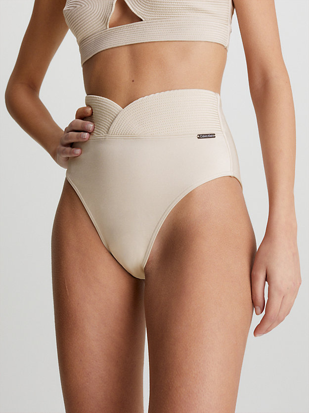 STONY BEIGE High Waist Bikinihosen – Structured für Damen CALVIN KLEIN