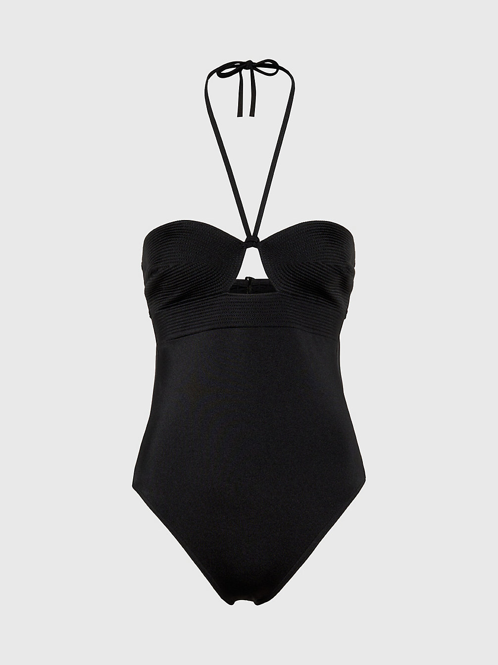 PVH BLACK Neckholder-Badeanzug – Structured undefined Damen Calvin Klein