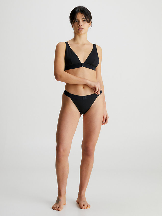 black triangle bikini top – ck monogram rib für damen - calvin klein