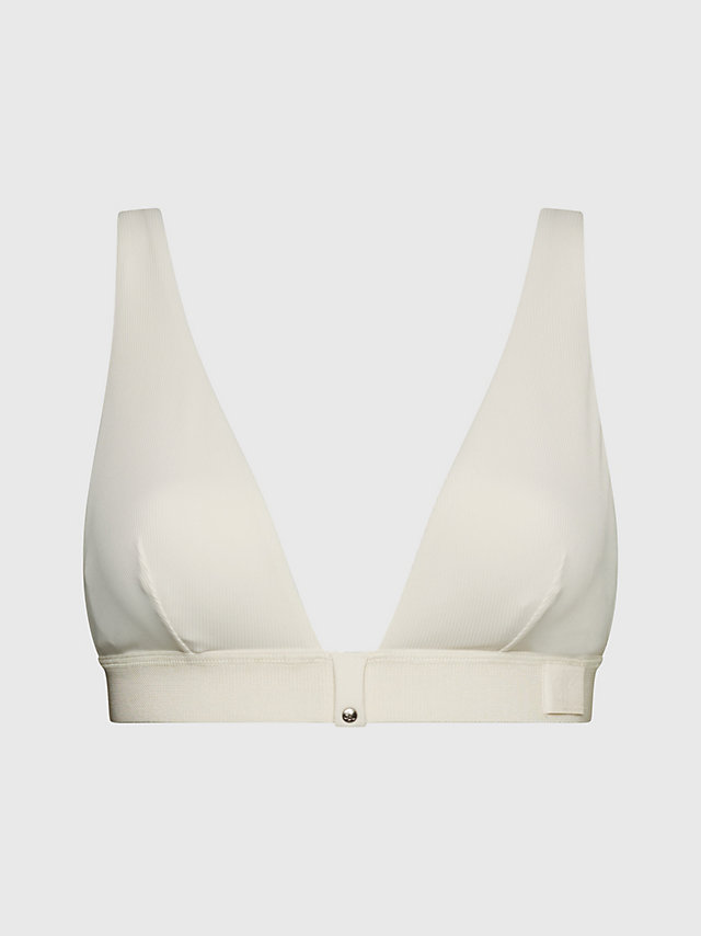 White Sand Triangel Bikinitop - CK Monogram Rib undefined dames Calvin Klein