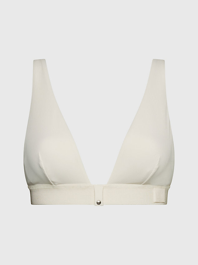 grey triangle bikini top - ck monogram rib for women calvin klein