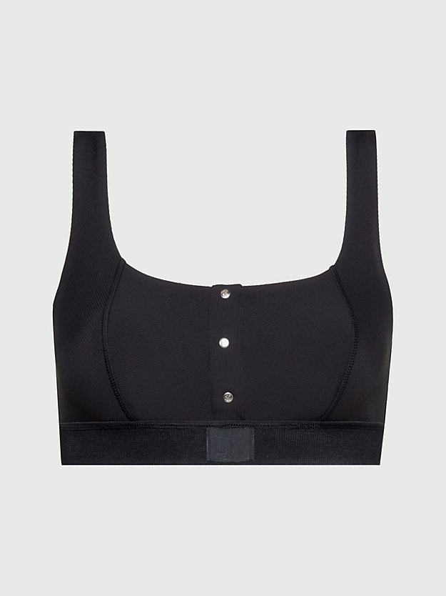 PVH BLACK Bralette-Bikini-Top – CK Monogram Rib für Damen CALVIN KLEIN