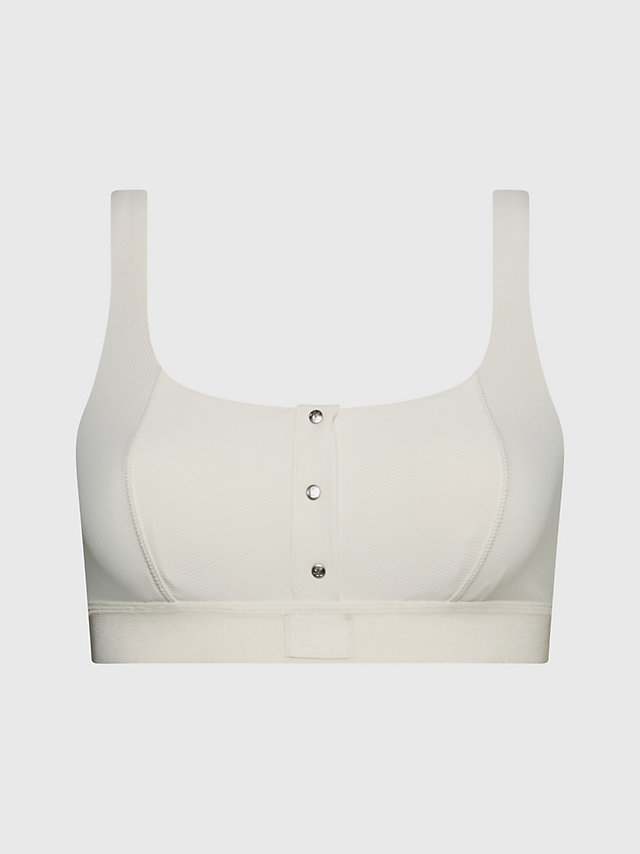 White Sand Bralette Bikinitop - CK Monogram Rib undefined dames Calvin Klein