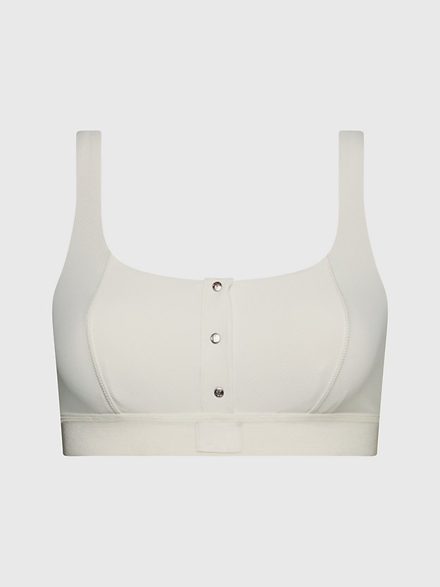 WHITE SAND Góra od bikini typu bralette - CK Monogram Rib dla Kobiety CALVIN KLEIN