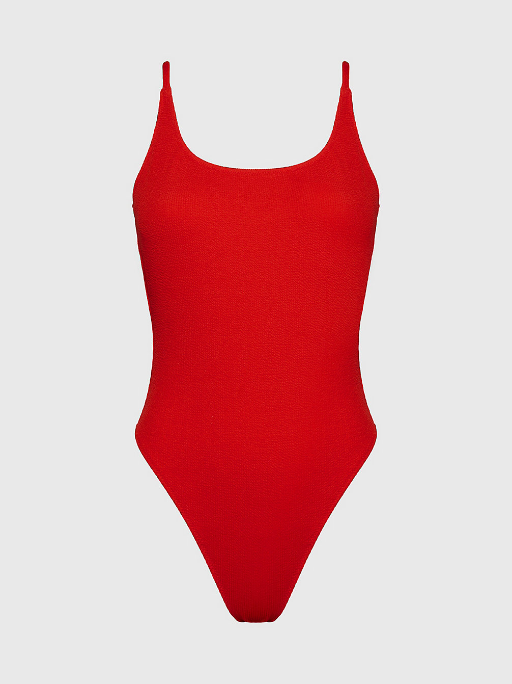 CAJUN RED Scoop Back Badeanzug – CK Texture undefined Damen Calvin Klein