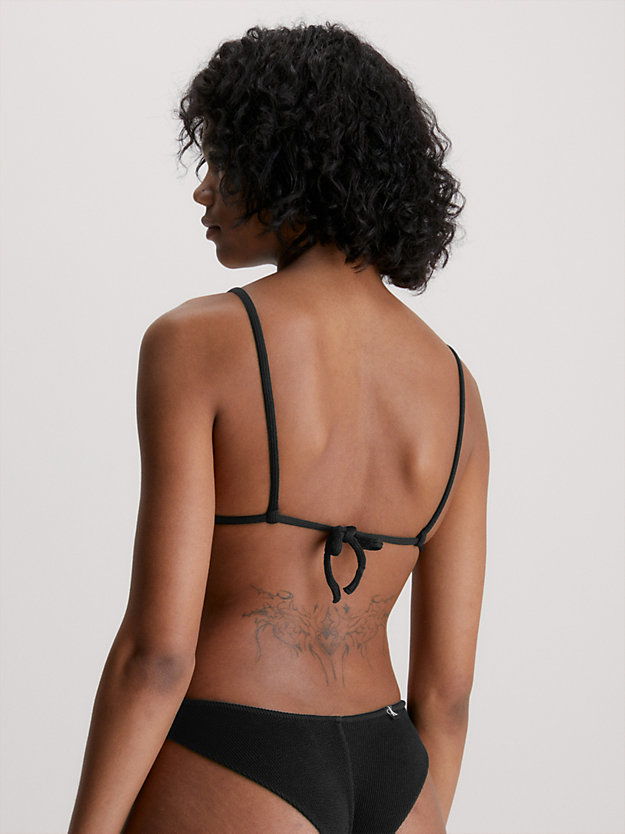 pvh black triangle bikini top - ck texture for women calvin klein
