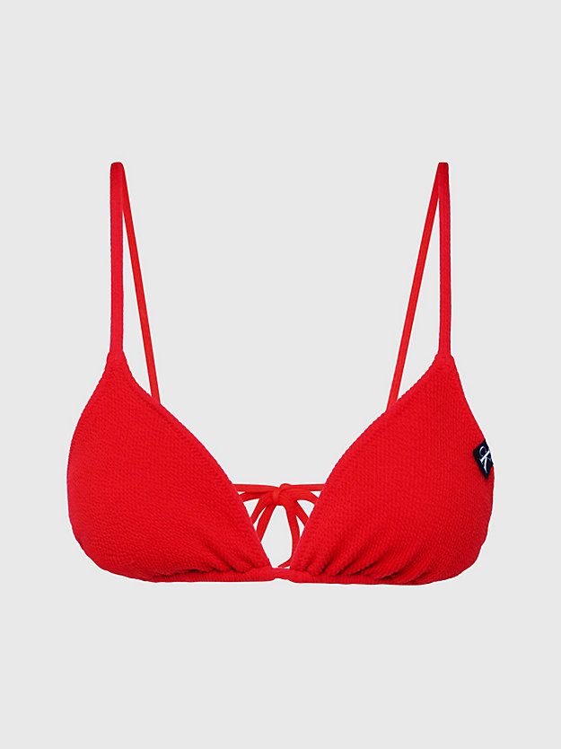 haut de bikini triangle - ck texture cajun red pour femmes calvin klein