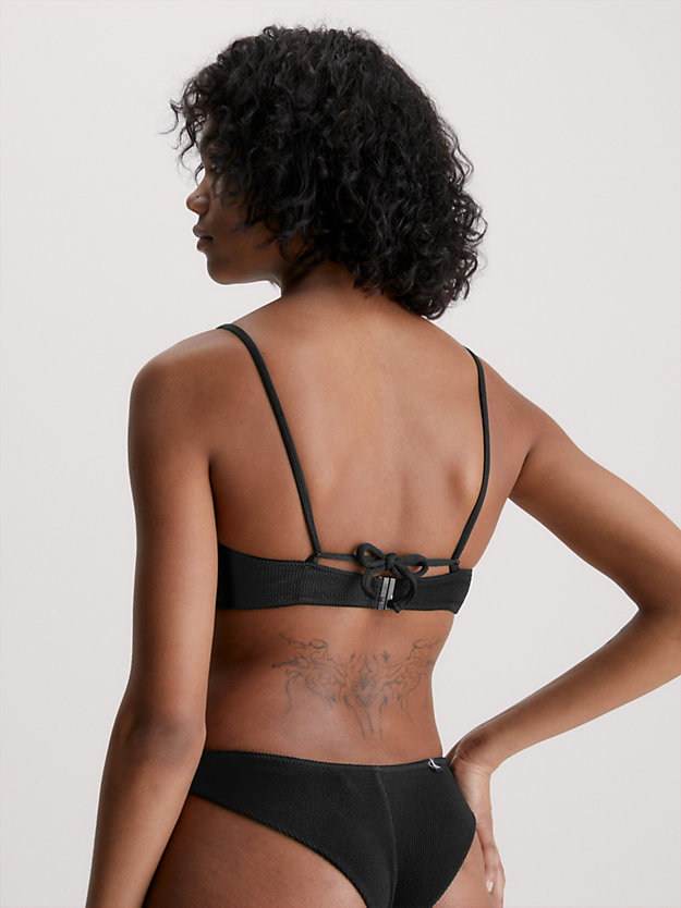 PVH BLACK Bralette Bikini-Top – CK Texture für Damen CALVIN KLEIN