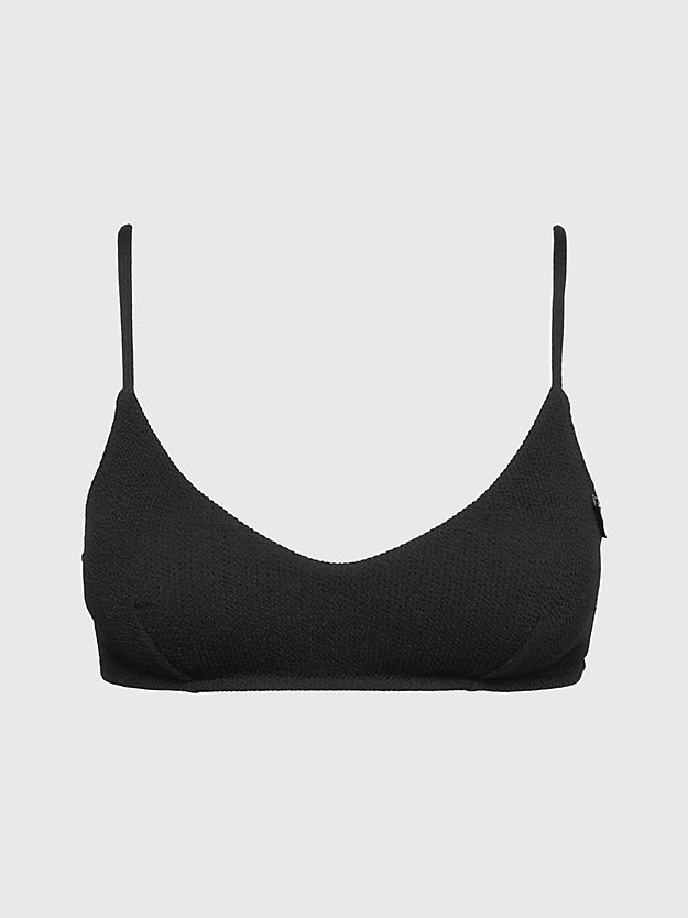 PVH BLACK Bralette Bikini-Top – CK Texture für Damen CALVIN KLEIN