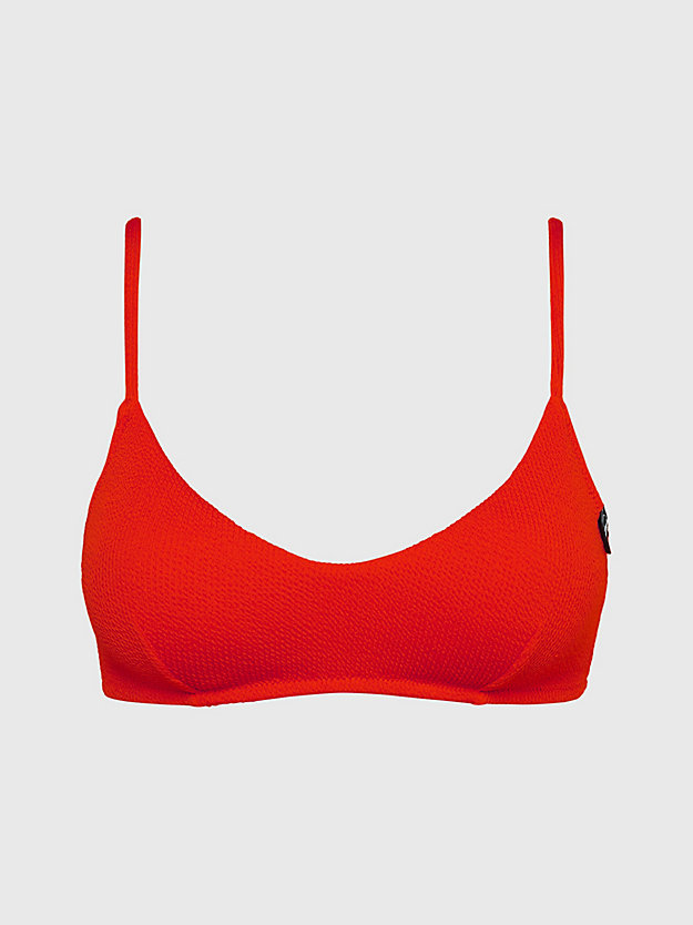 CAJUN RED Bralette Bikini Top - CK Texture for women CALVIN KLEIN