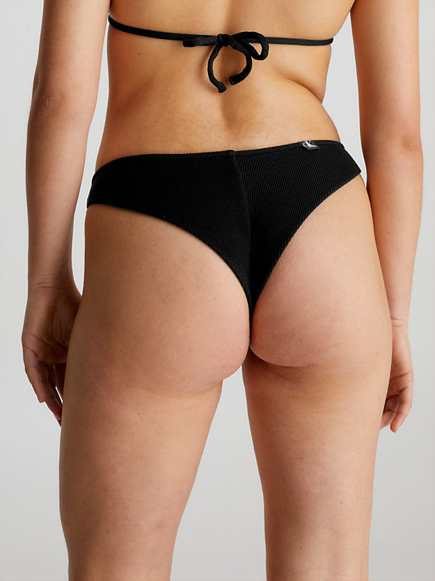 PVH BLACK Brazylijskie doły od bikini - CK Texture dla Kobiety CALVIN KLEIN