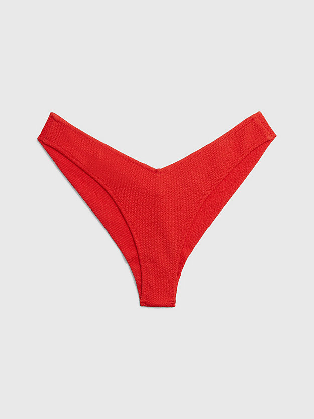 cajun red brazilian bikini bottoms - ck texture for women calvin klein