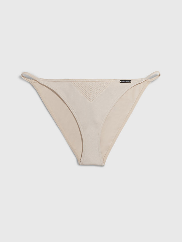 beige bikini bottoms - structured for women calvin klein