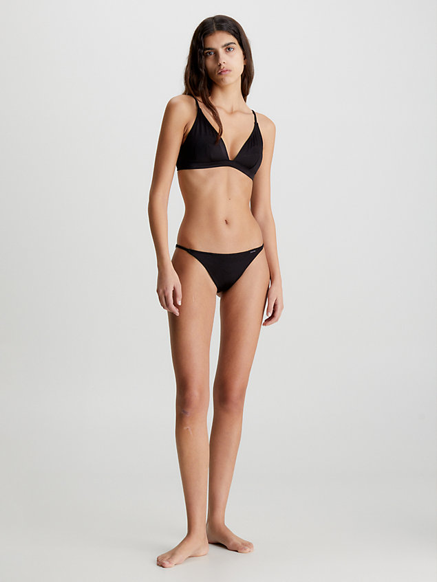 black bikini bottoms - structured for women calvin klein