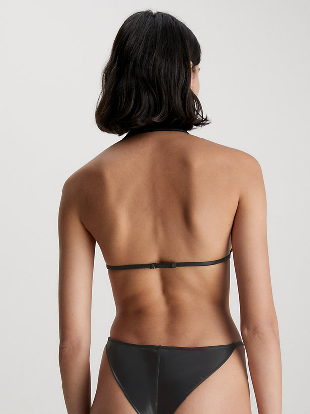 pvh black halter bikini top - neo archive for women calvin klein