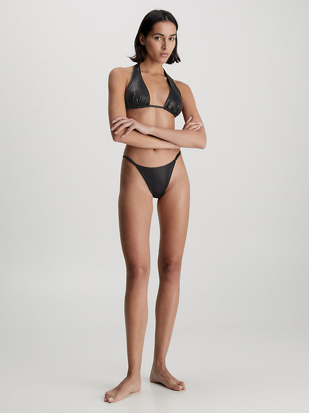 pvh black halter bikini top - neo archive for women calvin klein