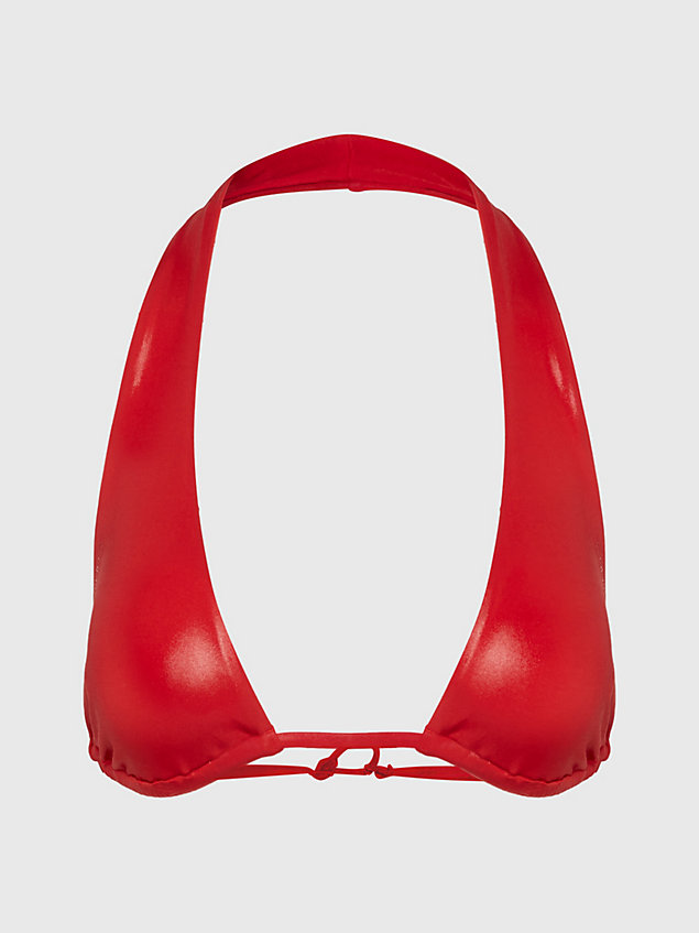 red neckholder-bikini-top - neo archive für damen - calvin klein