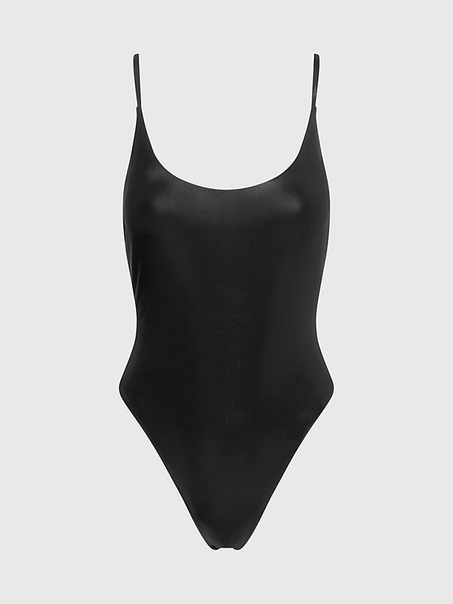 black racer back swimsuit - neo archive for women calvin klein