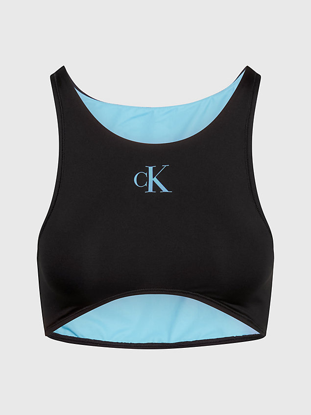 black bikini-tanktop - ck monogram für damen - calvin klein