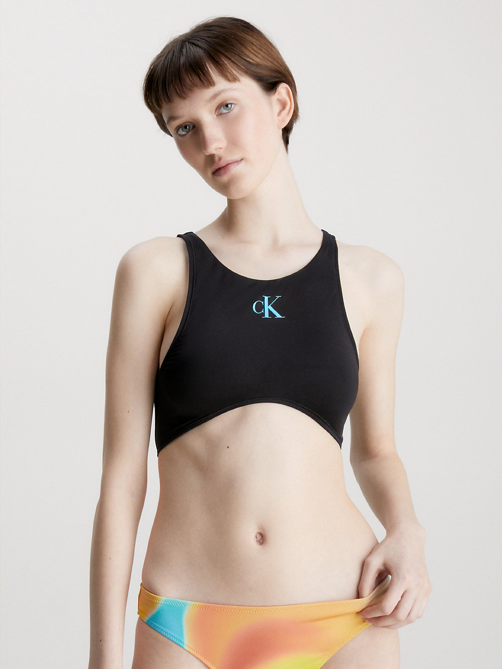 PVH BLACK Tank Bikinitop - CK Monogram undefined dames Calvin Klein
