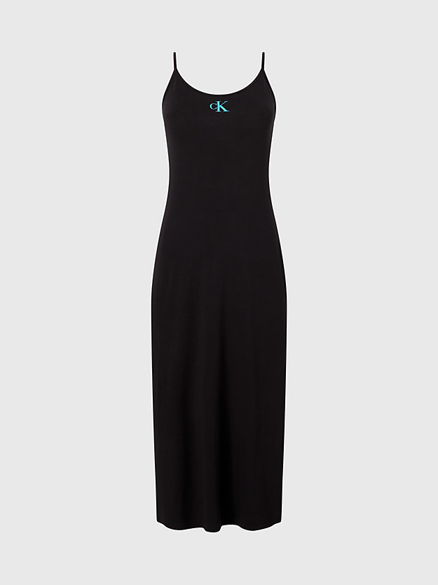 vestido de playa midi - ck monogram pvh black de mujer calvin klein