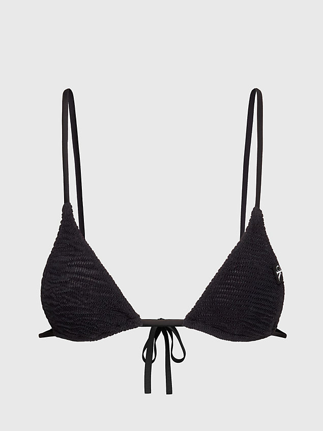 black micro triangel bikinitop - ck texture voor dames - calvin klein
