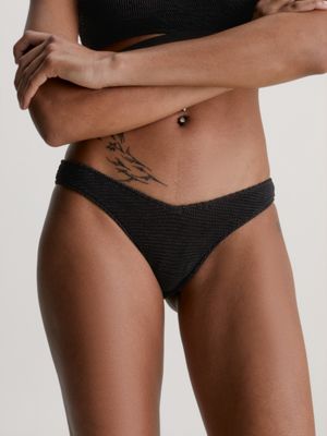 Brazilian bikini bottom black calvin clearance klein