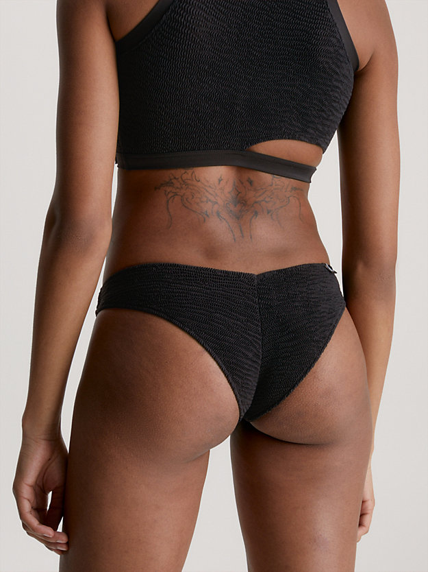 pvh black brazilian bikinibroekje - ck texture voor dames - calvin klein