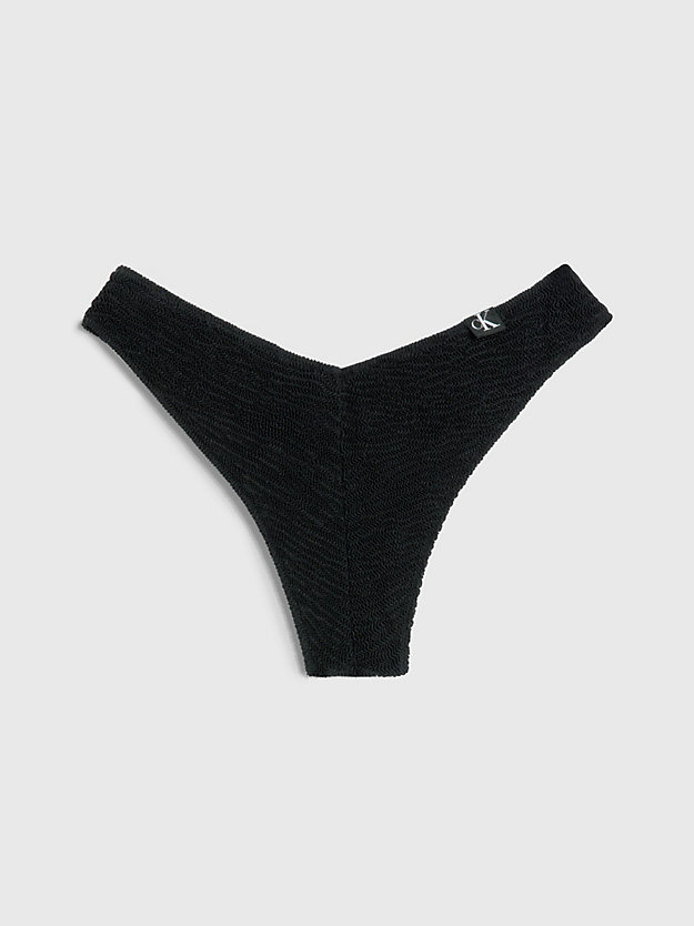 pvh black brazilian bikini bottoms - ck texture for women calvin klein