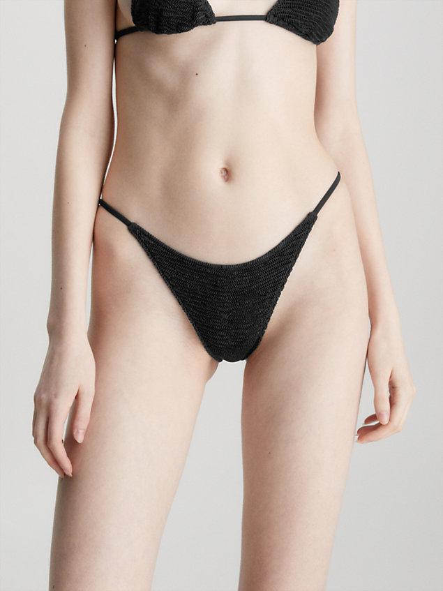 black brazilian bikini bottoms - ck texture for women calvin klein