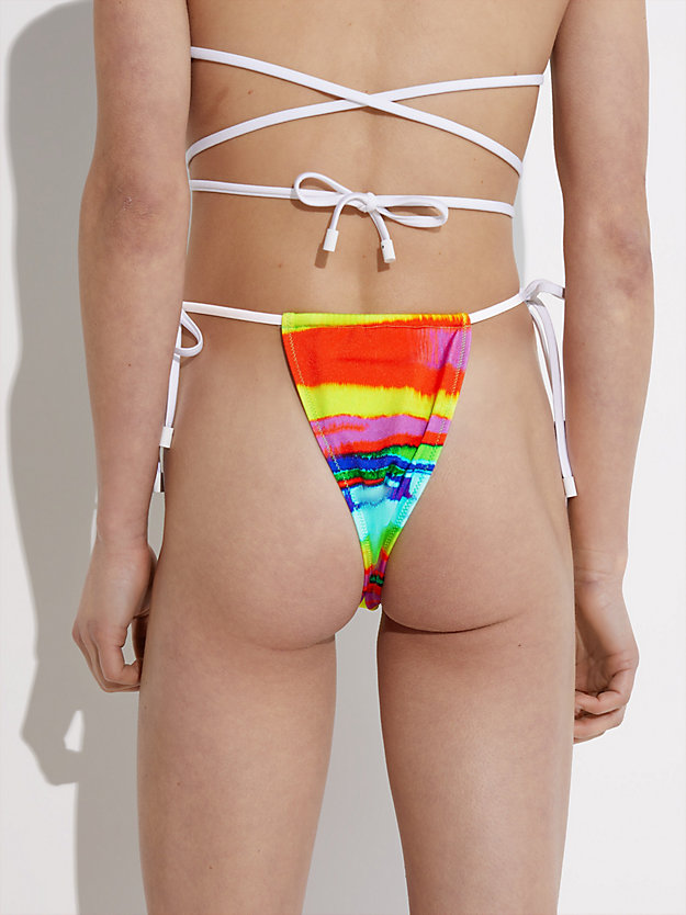 PRIDE GLITCHED AOP Bas de bikini à nouer - Pride for femmes CALVIN KLEIN
