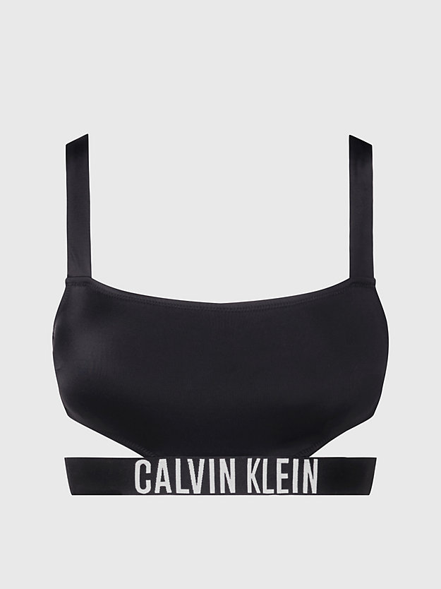 top bikini a reggiseno - intense power pvh black da donna calvin klein